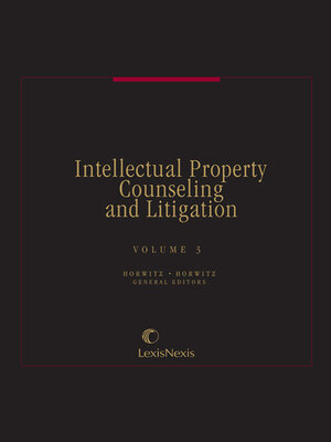 cover image of Intellectual Property Counseling and Litigation